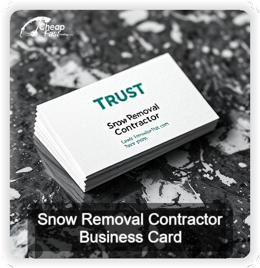 Snow Removal Contractor business card design sample