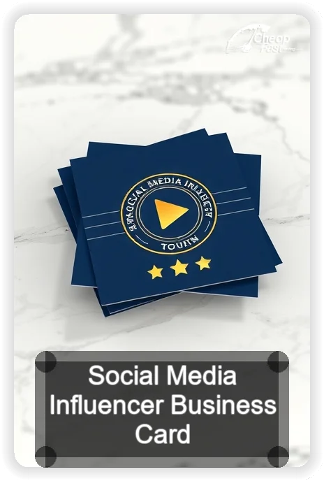 Social Media Influencer business card design sample