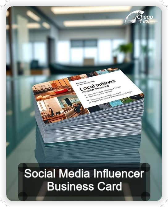 Social Media Influencer business card design sample