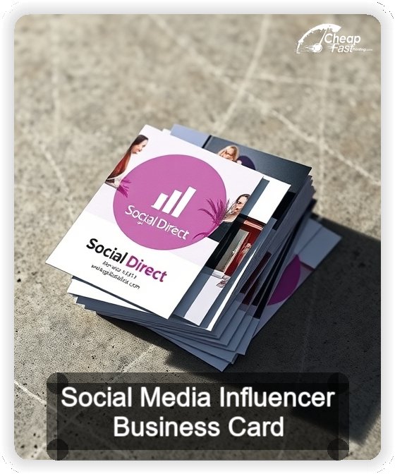 Social Media Influencer business card design sample