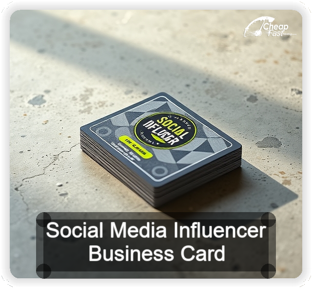 Social Media Influencer business card design sample