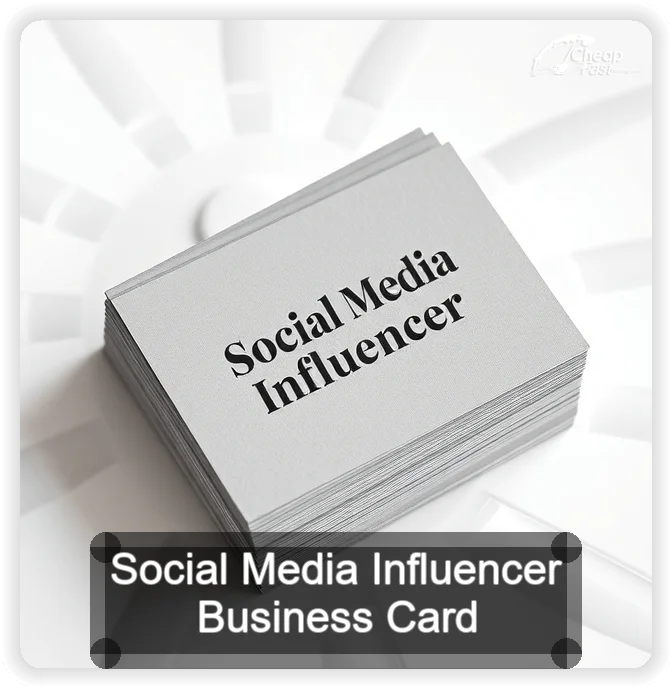 Social Media Influencer business card design sample