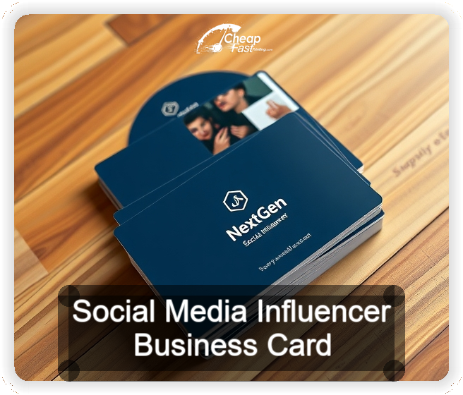 Social Media Influencer business card design sample