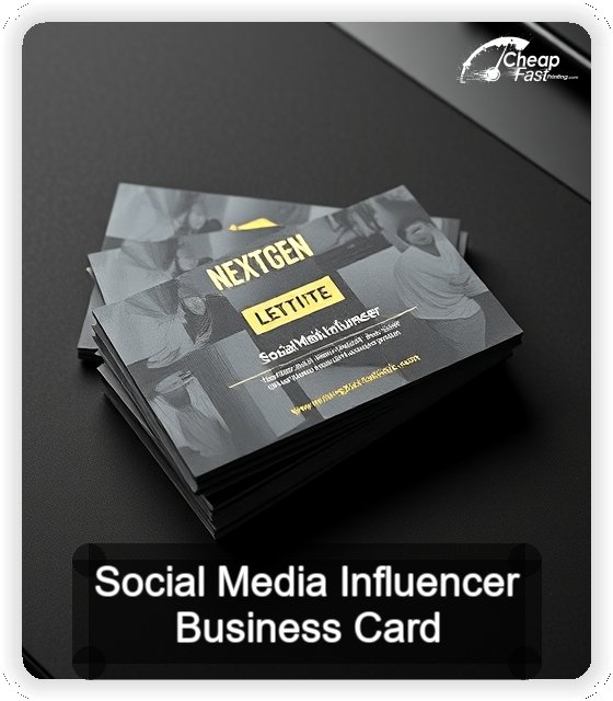 Social Media Influencer business card design sample