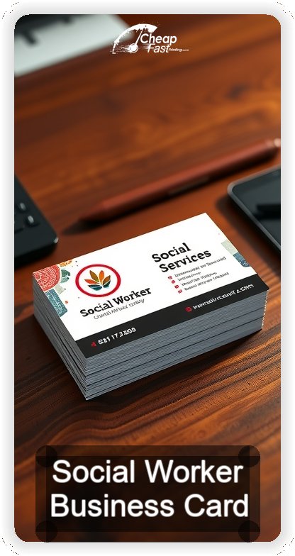 Social Worker business card design sample