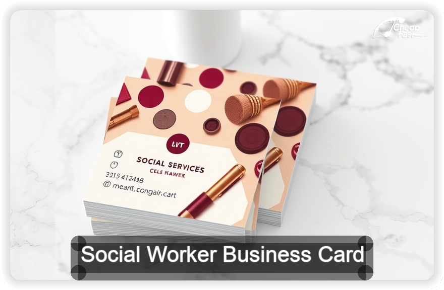 Social Worker business card design sample