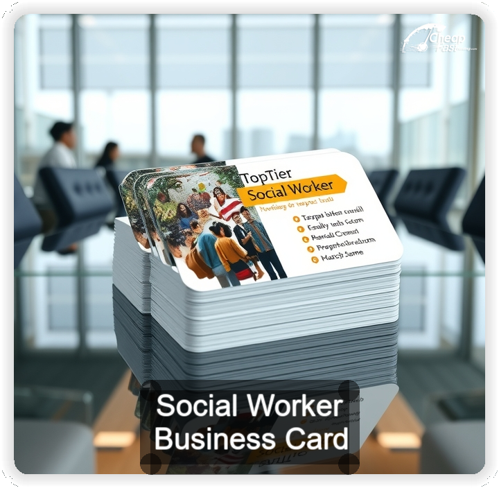 Social Worker business card design sample