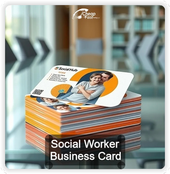 Social Worker business card design sample