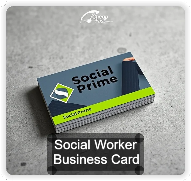 Social Worker business card design sample