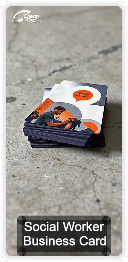 Social Worker business card design sample