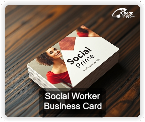 Social Worker business card design sample