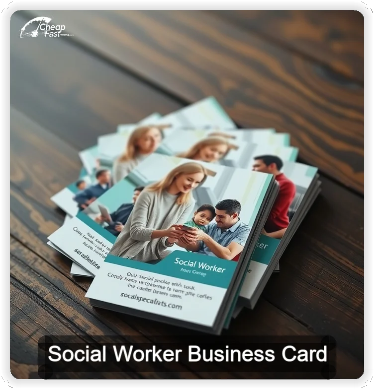 Social Worker business card design sample