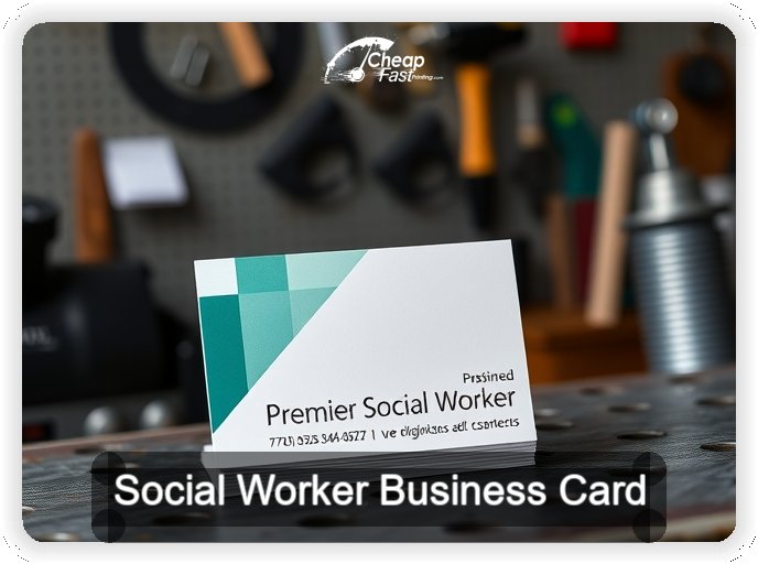 Social Worker business card design sample
