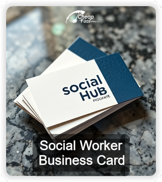 Social Worker business card design sample