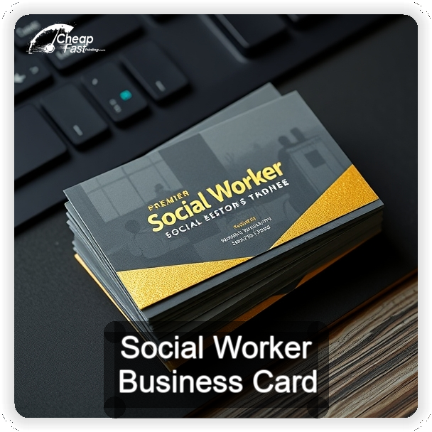 Social Worker business card design sample