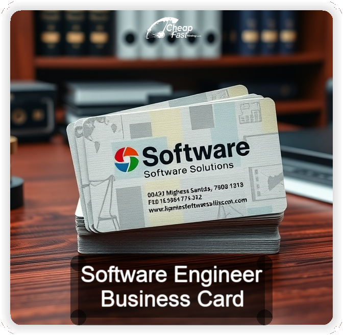Software Engineer business card design sample