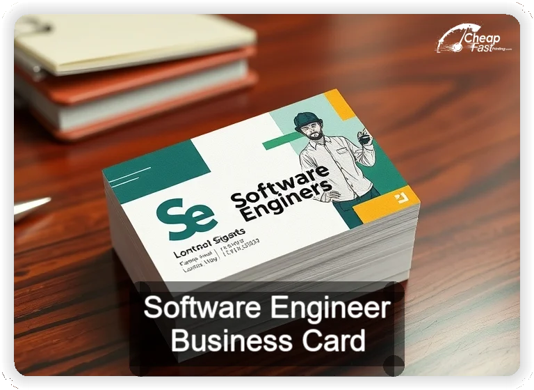 Software Engineer business card design sample