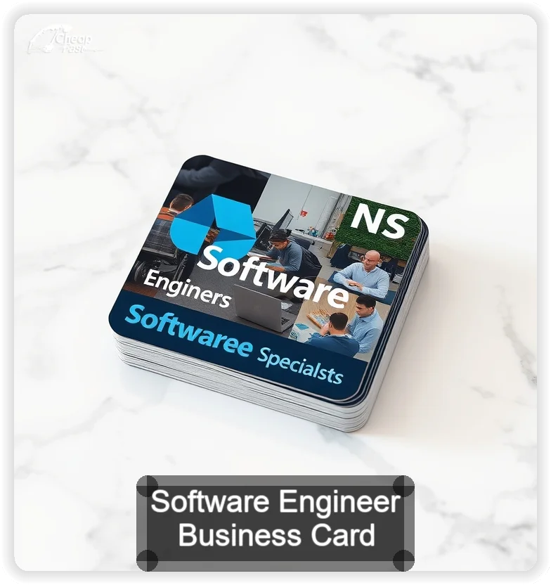 Software Engineer business card design sample