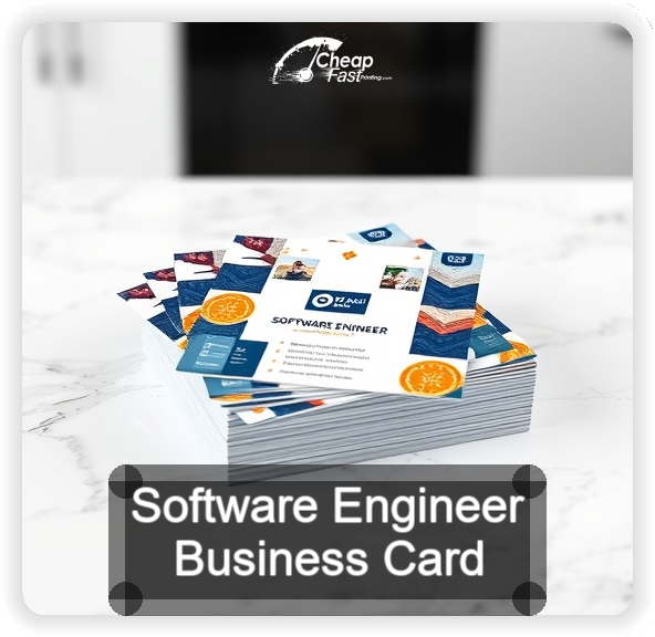 Software Engineer business card design sample