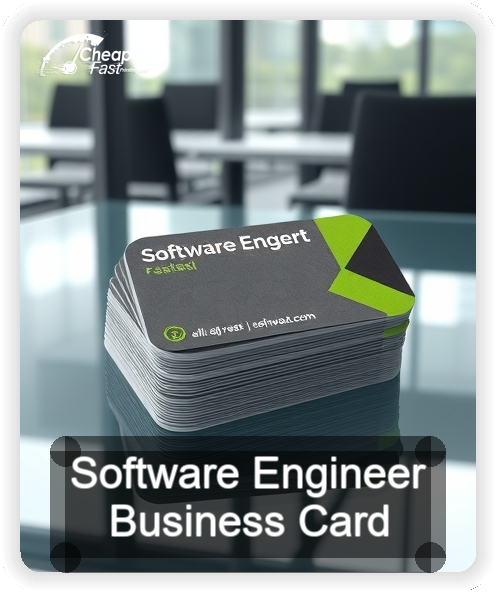 Software Engineer business card design sample