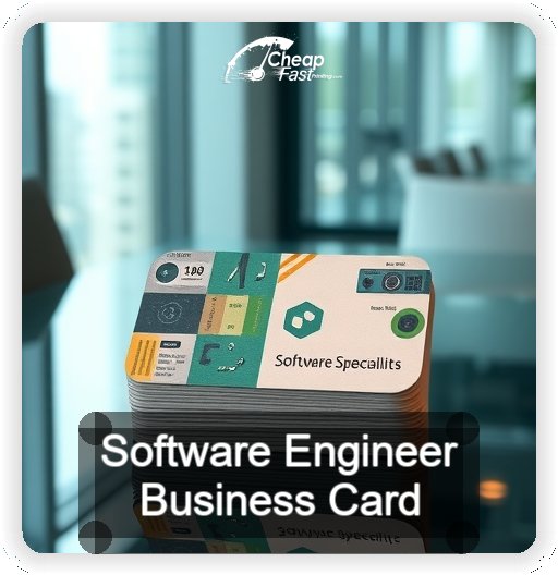 Software Engineer business card design sample