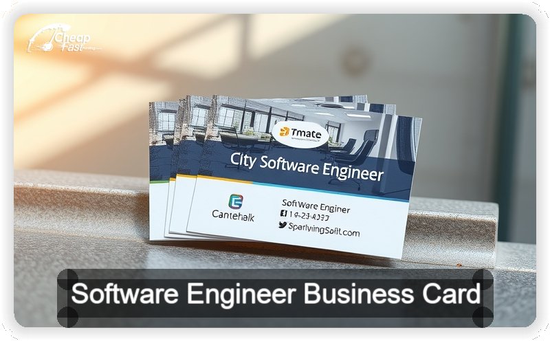 Software Engineer business card design sample