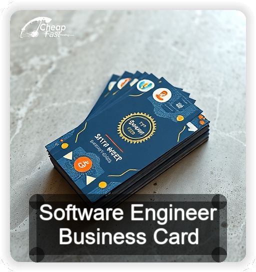 Software Engineer business card design sample