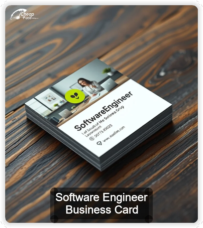 Software Engineer business card design sample