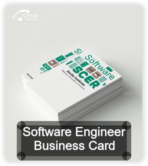 Software Engineer business card design sample
