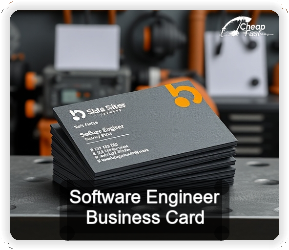 Software Engineer business card design sample