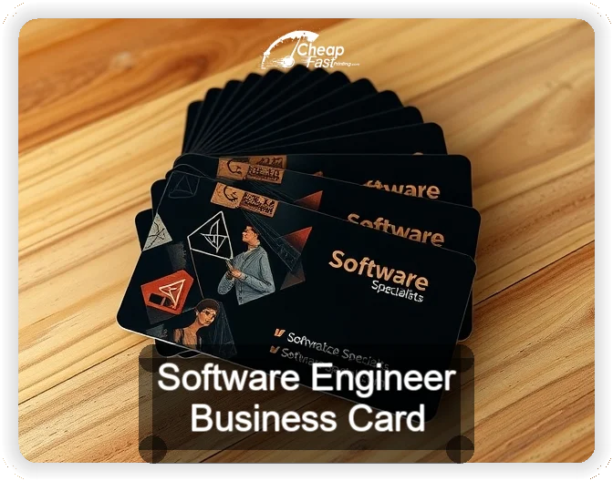 Software Engineer business card design sample