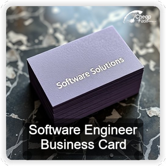 Software Engineer business card design sample