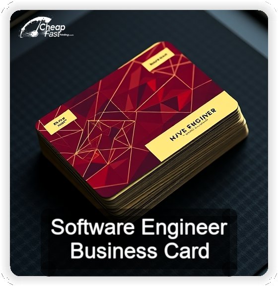 Software Engineer business card design sample