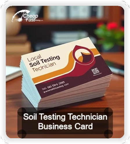 Soil Testing Technician business card design sample