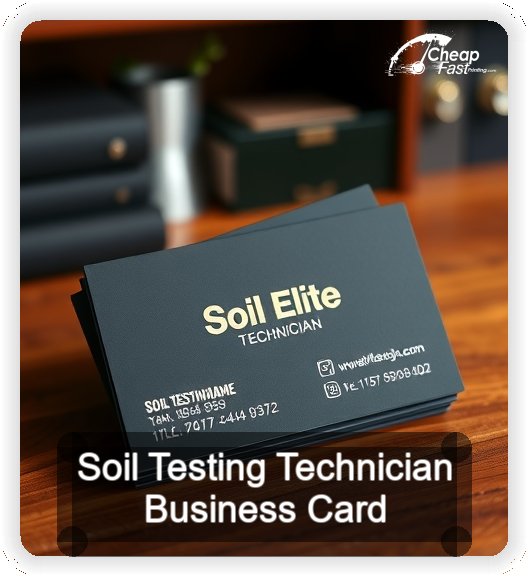 Soil Testing Technician business card design sample