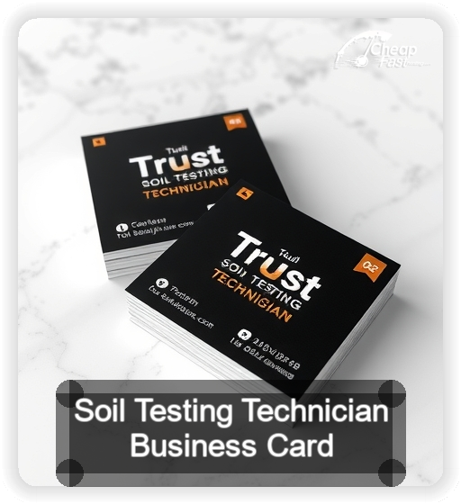Soil Testing Technician business card design sample
