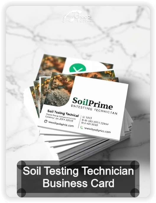 Soil Testing Technician business card design sample