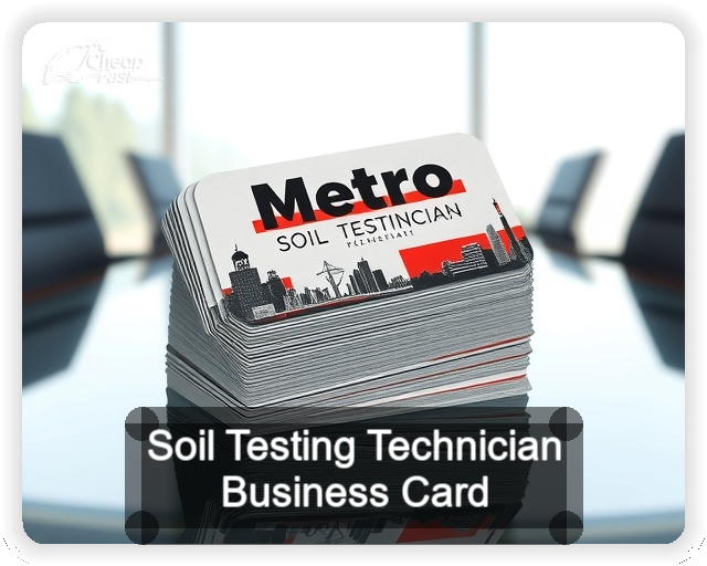 Soil Testing Technician business card design sample