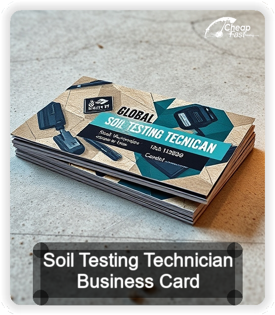 Soil Testing Technician business card design sample