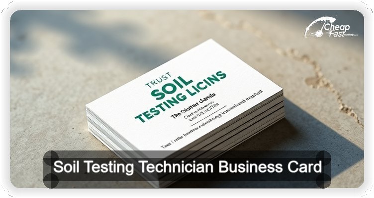 Soil Testing Technician business card design sample
