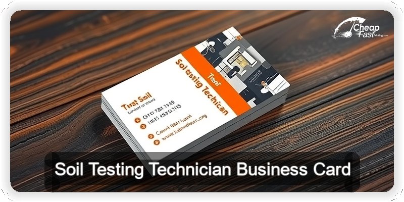 Soil Testing Technician business card design sample