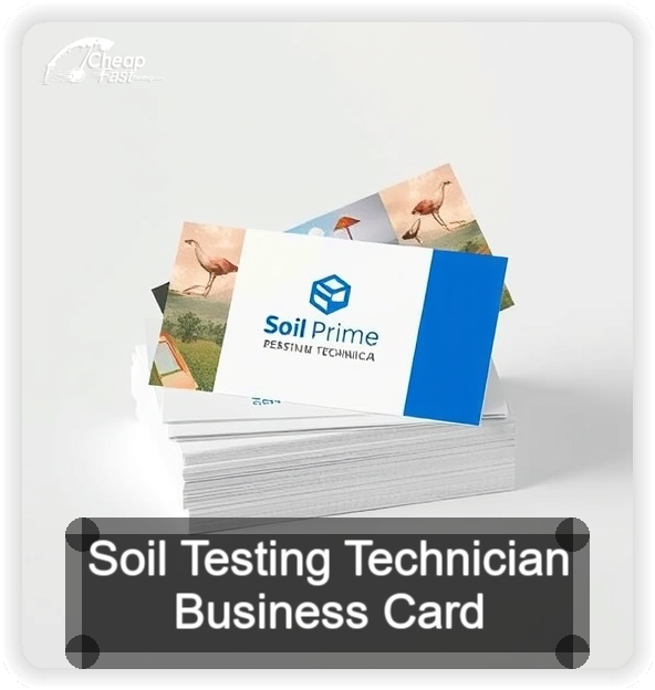 Soil Testing Technician business card design sample