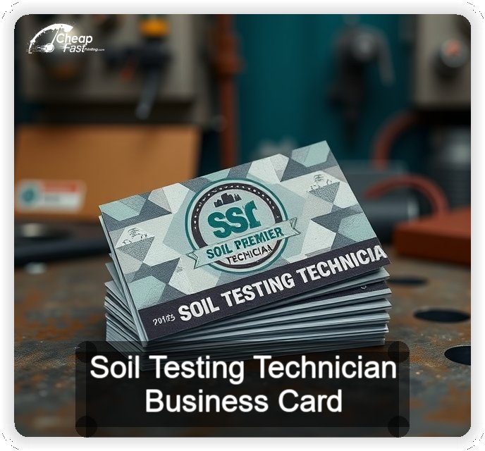 Soil Testing Technician business card design sample