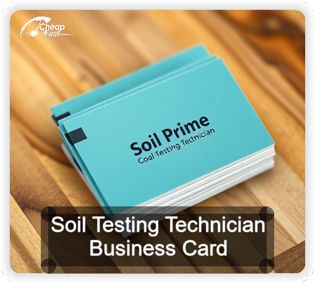 Soil Testing Technician business card design sample