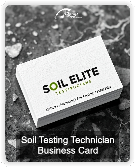 Soil Testing Technician business card design sample