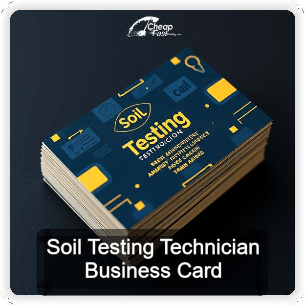 Soil Testing Technician business card design sample