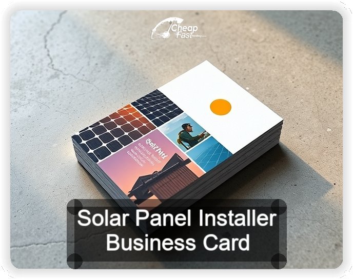 Solar Panel Installer business card design sample