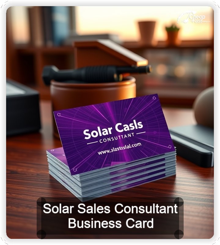 Solar Sales Consultant business card design sample