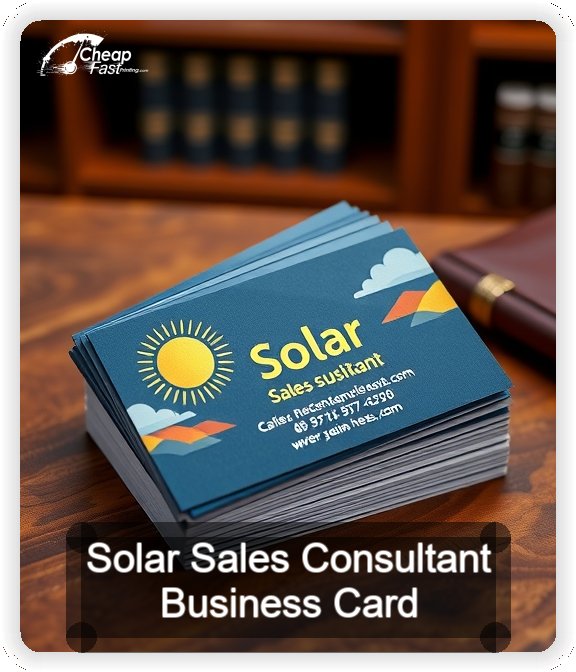 Solar Sales Consultant business card design sample