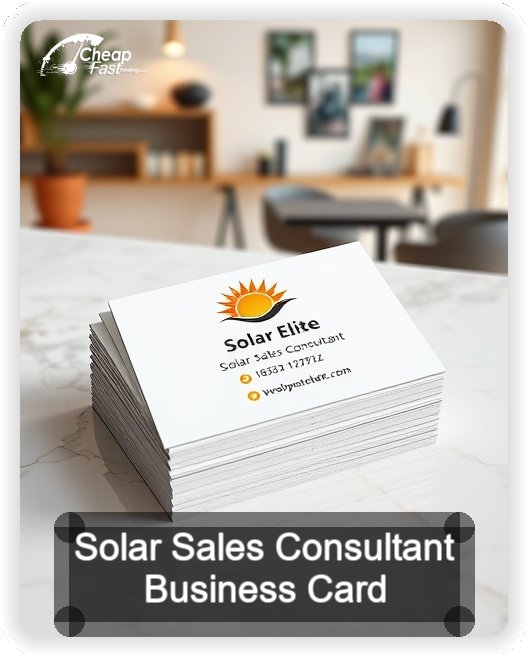 Solar Sales Consultant business card design sample